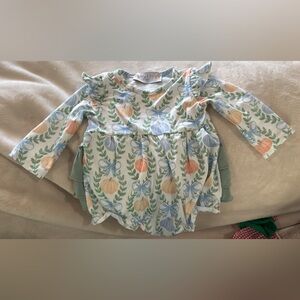 Floral Kids Top with Ruffle Sleeves